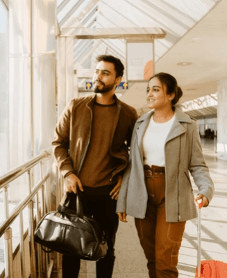 Couple walking through Newmi Care clinic