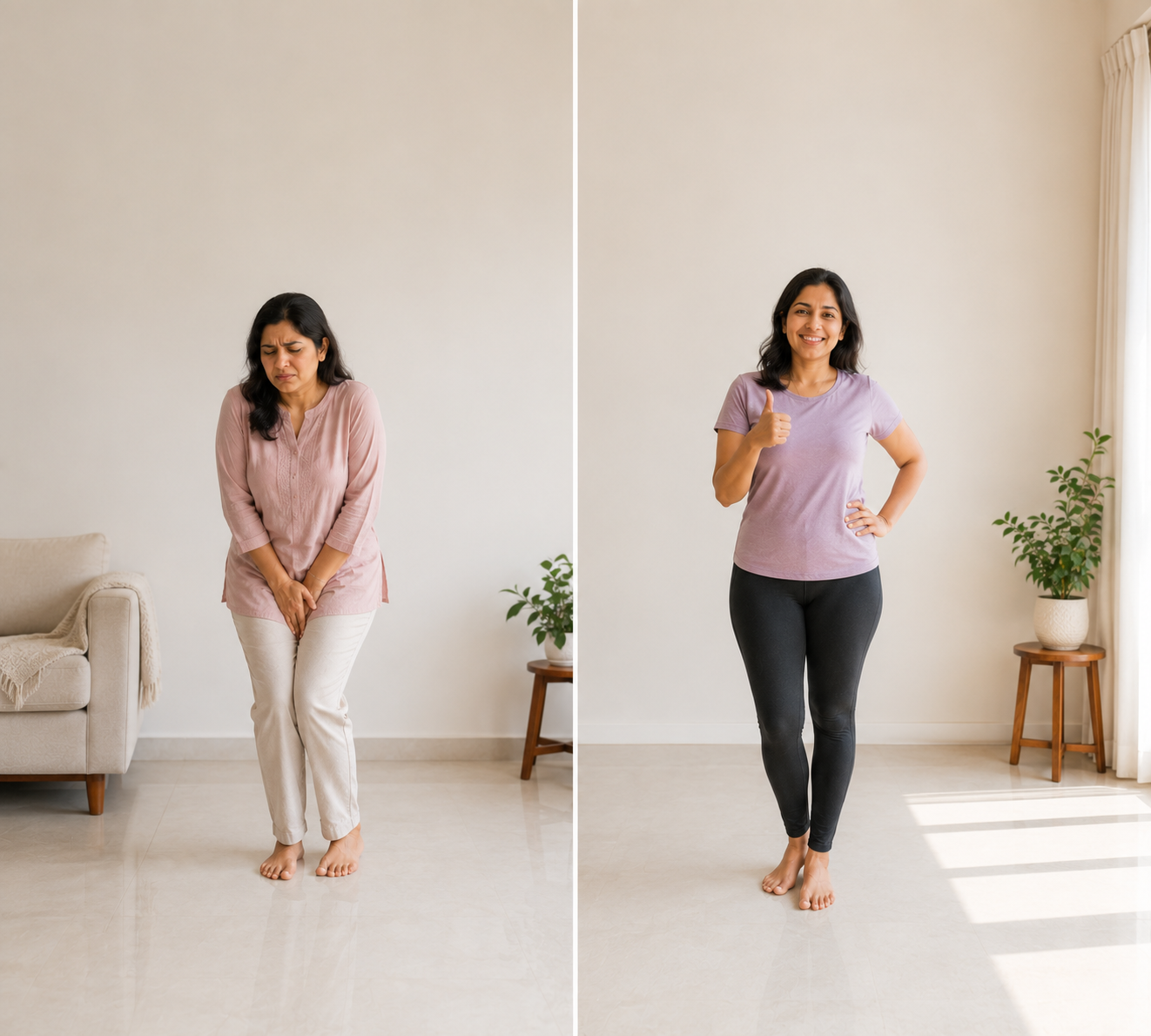 Before and after — from pelvic pain disrupting the day to feeling better with care