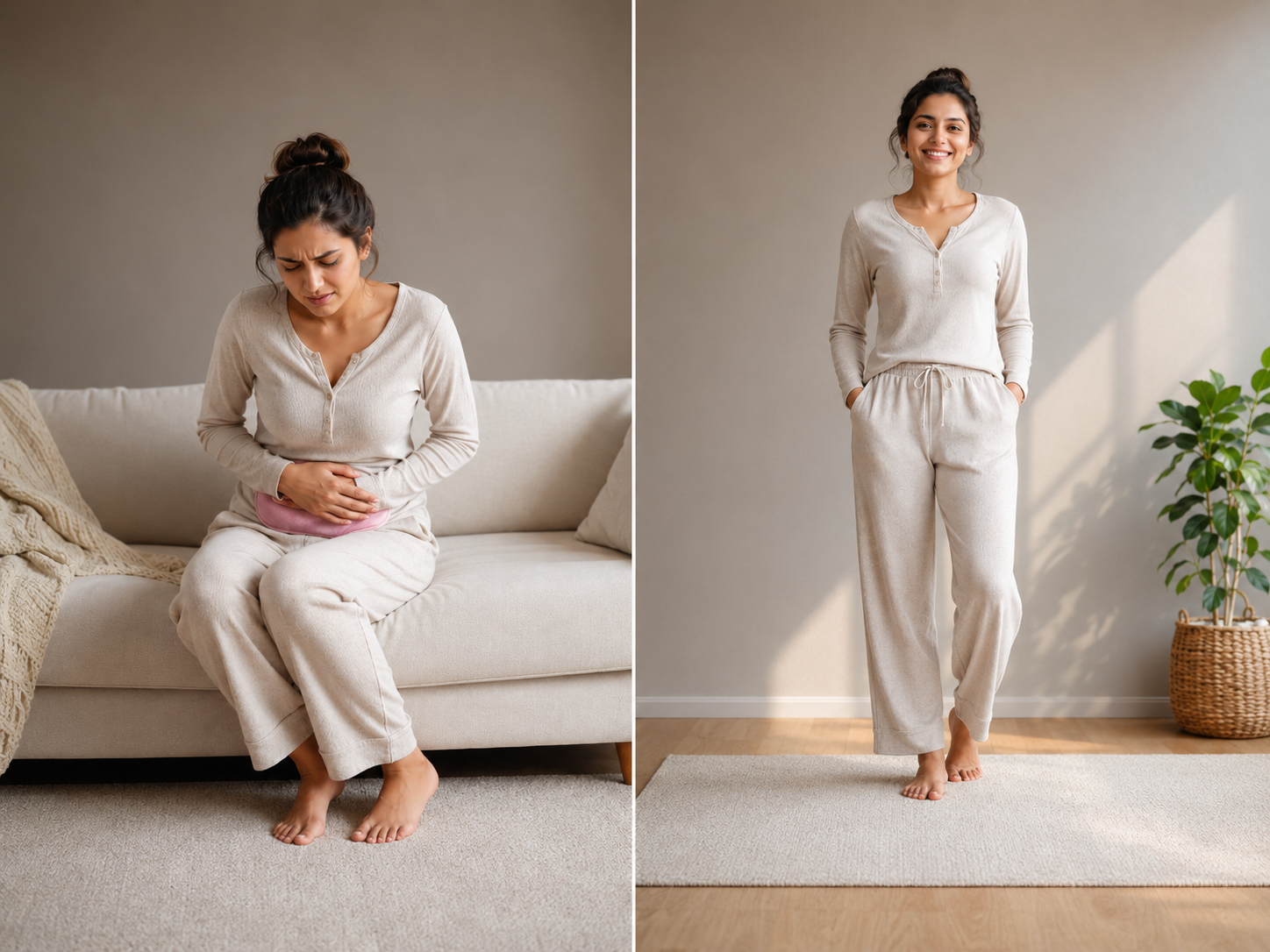 Before and after — from period pain disrupting the day to better-managed cycles