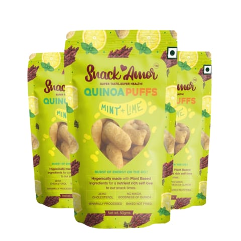 Snack Amor Quinoa Puffs Mint n Lime (Pack of 3)