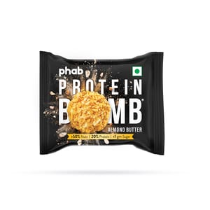 Phab Protein Bombs : >50% Nuts, 20% Protein, <1gm Sugar - Pack of 12x 15gm (Almond Butter)