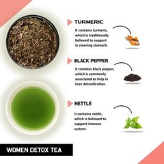 TEACURRY Women Detox Tea (1 Month pack | 30 Tea bags) -  Helps with Weight Loss, Liver Detox and Intestinal Health