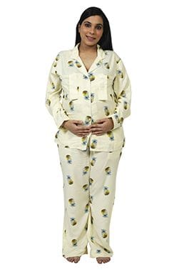 Chicmomz Pineapple Print Maternity Nightsuit