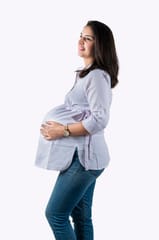 Chicmomz Shirt Type Maternity Top in Mauve