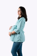 Chicmomz A-Line Maternity Top in Aqua