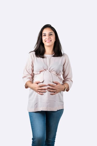 Chicmomz A-Line Maternity Top in Pink