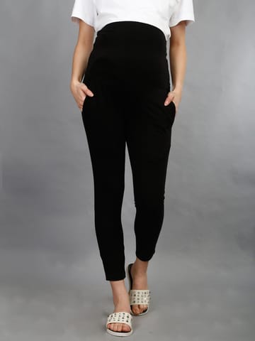 The Mom Store Comfy Maternity Leggings Black