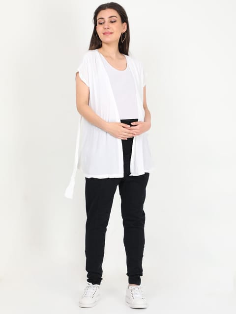 The Mom Store White Wrap Maternity and Nursing Shrug