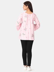 The Mom Store Pink Stripes Maternity and Nursing Top