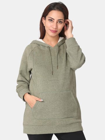 The Mom Store Olive Maternity and Nursing Hoodie Sweatshirt