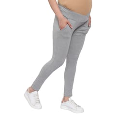 Mometernity Grey Under Belly Maternity Leggings With Pockets