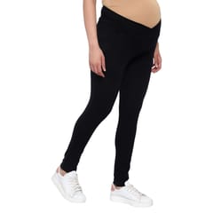 Mometernity Black Under Belly Maternity Leggings with Pockets