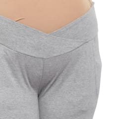 Mometernity Grey Under Belly Maternity Leggings With Pockets