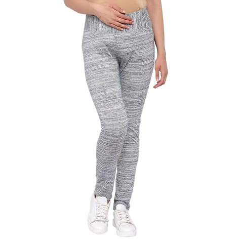 Mometernity Grey Melange Stretch Straight Maternity Bottom