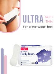 SIRONA Ultra - Thin Premium Panty Liners (Regular Flow) - 60 Counts  -  Small