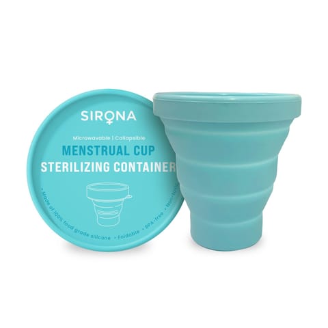 Sirona Collapsible Silicone Cup Foldable Sterilizing Container Cup for Menstrual Cups  -  1 Unit