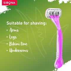 Sirona Reusable Hair Removal Razor for Women with Aloe Boost, Shaving Razor  -  Pack of 1