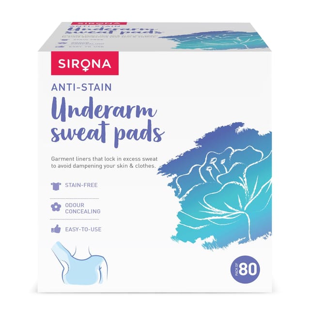 Sirona Under Arm Sweat Pads for Men and Women  -  80 Pads