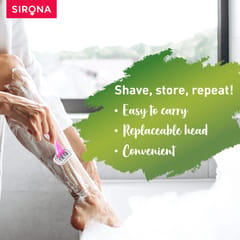 Sirona Reusable Hair Removal Razor for Women with Aloe Boost, Shaving Razor  -  Pack of 1