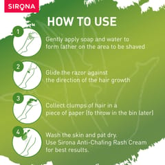 Sirona Reusable Hair Removal Razor for Women with Aloe Boost, Shaving Razor  -  Pack of 1