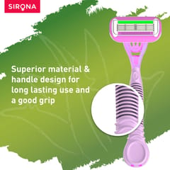 Sirona Reusable Hair Removal Razor for Women with Aloe Boost, Shaving Razor  -  Pack of 1