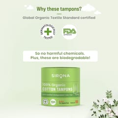 Sirona Regular Flow Organic Tampons -  18 Pcs