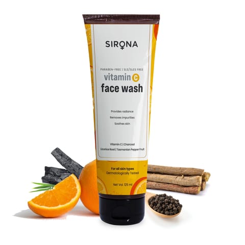 SIRONA Vitamin C Face Wash for Men & Women - 125 ml