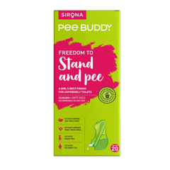 SIRONA PeeBuddy - Disposable, Portable Female Urination Device for Women - 20 Funnels