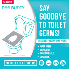 SIRONA PeeBuddy Disposable Toilet Seat Cover to Avoid Direct Contact with Unhygienic Toilet Seats - 20 Seat Covers