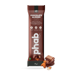 Phab Energy Bars No Preservatives, No Artificial Sweeteners, Zero Trans Fats & Goodness of Honey Pack of 6x 35g (Chocolate Almond)