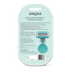 Sirona 5 Blade Mini Travel Cartridge Hair Removal Razor for Women with Aloe Vera and Vitamin E Lubrication, 1 Piece