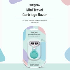 Sirona 5 Blade Mini Travel Cartridge Hair Removal Razor for Women with Aloe Vera and Vitamin E Lubrication, 1 Piece