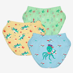 Super Bottoms Sea-Saw Unisex Toddler Briefs - Pack of 3