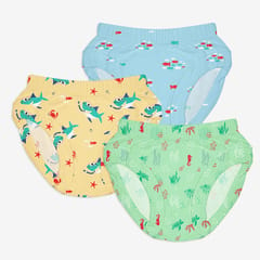 Super Bottoms Sea-Saw Unisex Toddler Briefs - Pack of 3