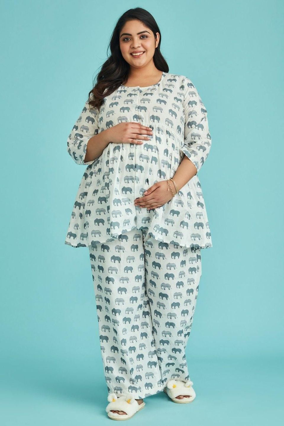 The Mama Project Elephant Parade Essential Maternity Night Set