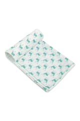 The Mama Project Wanderlust With Reindeers Organic Muslin Blanket