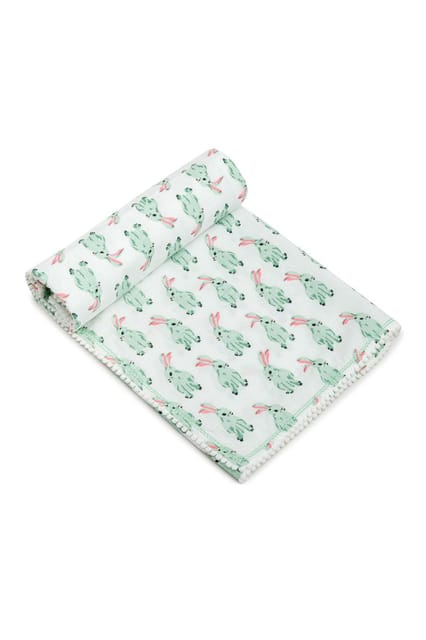 The Mama Project Honey Bunny Organic Muslin Blanket