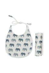 The Mama Project Elephant Parade Swaddle & Bib Bundle