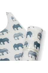 The Mama Project Elephant Parade Swaddle & Bib Bundle