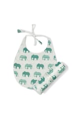 The Mama Project Elephant Parade Swaddle & Bib Bundle