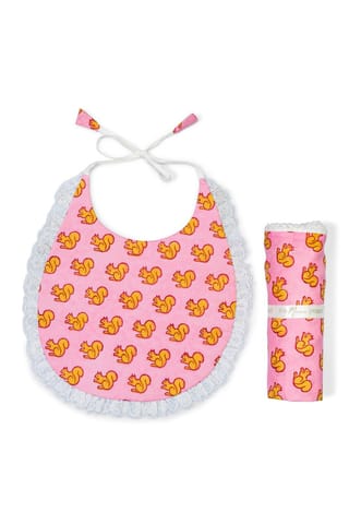 The Mama Project Squirrels On The Run Swaddle And Bib Bundle