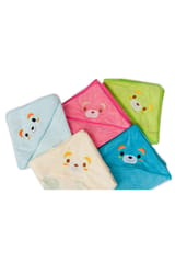 The Mama Project Mama Bear Soft Hooded Baby Towel- Bright Blue