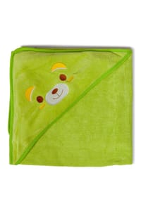The Mama Project Mama Bear Soft Hooded Baby Towel- Sap Green