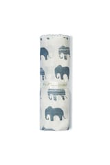 The Mama Project Elephant Parade Organic Muslin Swaddle Sheets- Pack Of 2