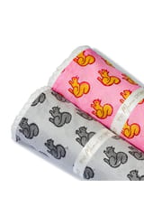 The Mama Project Squirrels On The Run Organic Muslin Swaddle Sheets- Pack Of 2