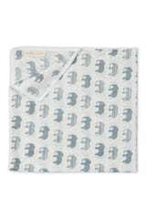 The Mama Project Elephant Parade Organic Muslin Swaddle Sheet