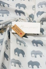 The Mama Project Elephant Parade Organic Muslin Swaddle Sheet