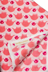 The Mama Project Pink Elephant Love Organic Muslin Swaddle Sheet