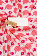 The Mama Project Pink Elephant Love Organic Muslin Swaddle Sheet