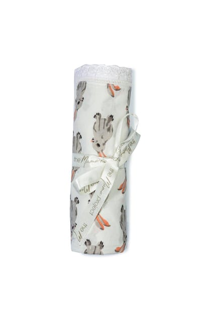 The Mama Project Honey Bunny Organic Muslin Swaddle Sheet